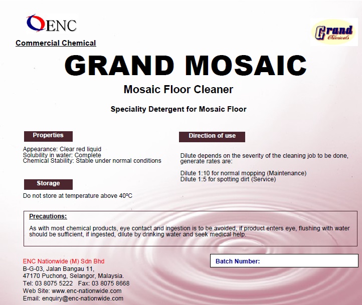 Mosaic Floor Cleaner Detergent